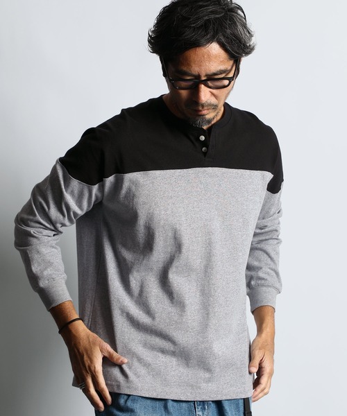 The DUFFER of ST.GEORGE(ザダファーオブセントジョージ)の「CLASSIC FOOTBALL L/SL HENLY TEE:ヘンリーネック クラシック フットボール ロンTEE(Tシャツ/カットソー・メンズ・ホワイト/グレー/ネイビー・SMALL/X-LARGE/LARGE/MEDIUM)」の6枚目の写真