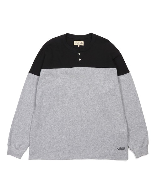 The DUFFER of ST.GEORGE(ザダファーオブセントジョージ)の「CLASSIC FOOTBALL L/SL HENLY TEE:ヘンリーネック クラシック フットボール ロンTEE(Tシャツ/カットソー・メンズ・ホワイト/グレー/ネイビー・SMALL/X-LARGE/LARGE/MEDIUM)」の12枚目の写真