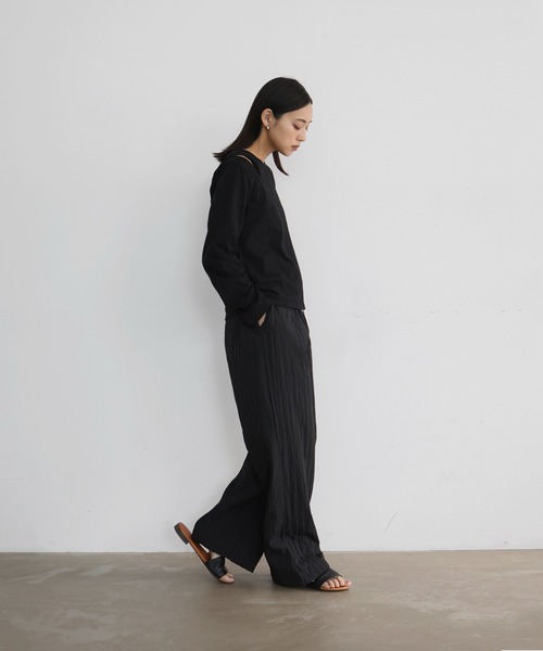 hellam(へラム)の「ナイロン ストライプトラックパンツ(その他パンツ・レディース・ブラウン/グレー/ブラック/アイボリー・FREE)」の9枚目の写真