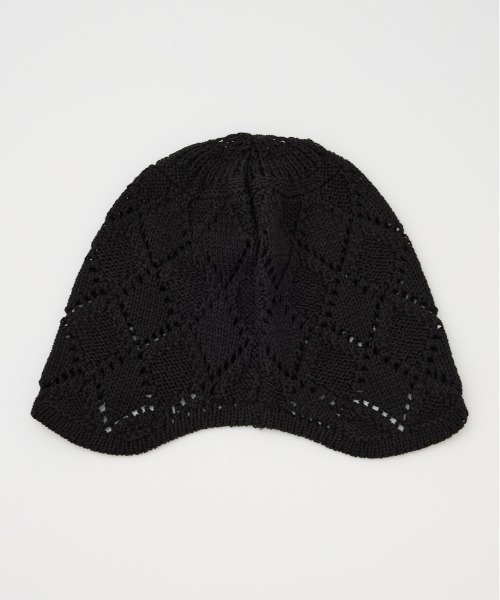 SLY（スライ）の「COTTON CROCHET CAP　コットン クロシェ キャップ（ニットキャップ/ビーニー・レディース・ブラック/オフホワイト・FREE）」の13枚目の写真