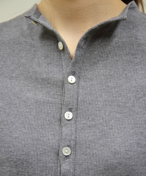 ORCIVAL(オーシバル)の「ORCIVAL/オーシバル モックネックカーディガン MOCK NECK CARDIGAN OR-C0424 CMR(カーディガン/ボレロ・レディース・ブラック/トップグレー/オートミール・1)」の13枚目の写真