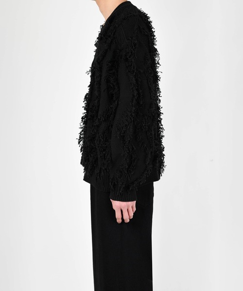 LAD MUSICIAN(ラッドミュージシャン)の「LOW GAUGE FRINGE CARDIGAN(カーディガン/ボレロ・メンズ・ブラック/アーミー・FREE)」の5枚目の写真