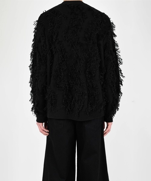 LAD MUSICIAN(ラッドミュージシャン)の「LOW GAUGE FRINGE CARDIGAN(カーディガン/ボレロ・メンズ・ブラック/アーミー・FREE)」の6枚目の写真
