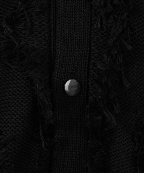 LAD MUSICIAN(ラッドミュージシャン)の「LOW GAUGE FRINGE CARDIGAN(カーディガン/ボレロ・メンズ・ブラック/アーミー・FREE)」の8枚目の写真