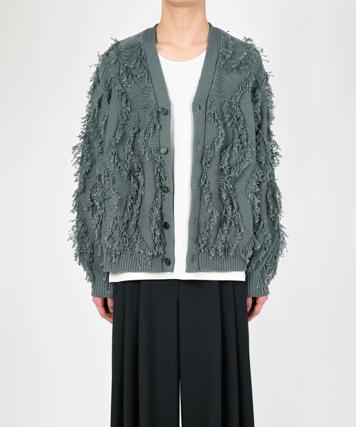 LAD MUSICIAN(ラッドミュージシャン)の「LOW GAUGE FRINGE CARDIGAN(カーディガン/ボレロ・メンズ・ブラック/アーミー・FREE)」の10枚目の写真