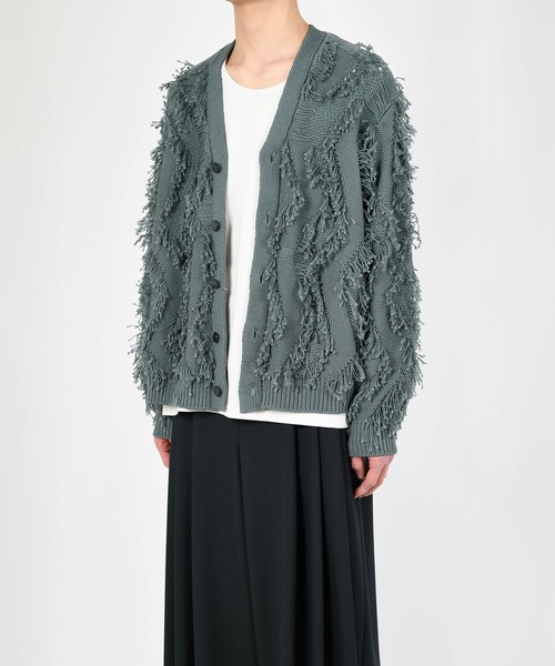 LAD MUSICIAN(ラッドミュージシャン)の「LOW GAUGE FRINGE CARDIGAN(カーディガン/ボレロ・メンズ・ブラック/アーミー・FREE)」の11枚目の写真