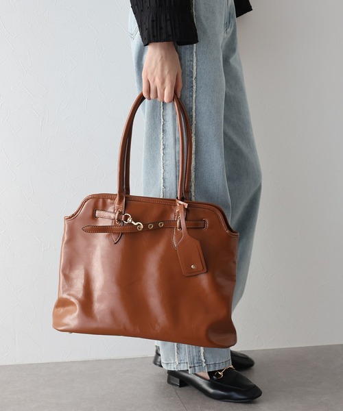 BLUEEAST（ブルーイースト）の「ゴールドベルトトートバッグ（トートバッグ・レディース・ブラック/ブラウン・FREE）」の5枚目の写真