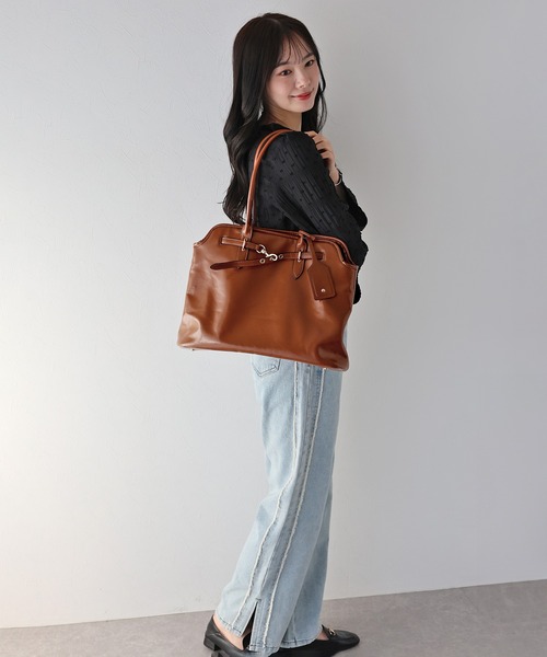 BLUEEAST（ブルーイースト）の「ゴールドベルトトートバッグ（トートバッグ・レディース・ブラック/ブラウン・FREE）」の6枚目の写真