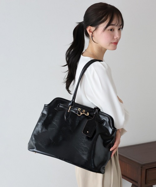 BLUEEAST（ブルーイースト）の「ゴールドベルトトートバッグ（トートバッグ・レディース・ブラック/ブラウン・FREE）」の7枚目の写真