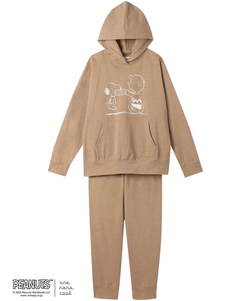 ウンナナクール パジャマ ルームウェア セット販売 美品 セール】PEANUTS × une nana cool【綿100％】ハイゲージ天竺