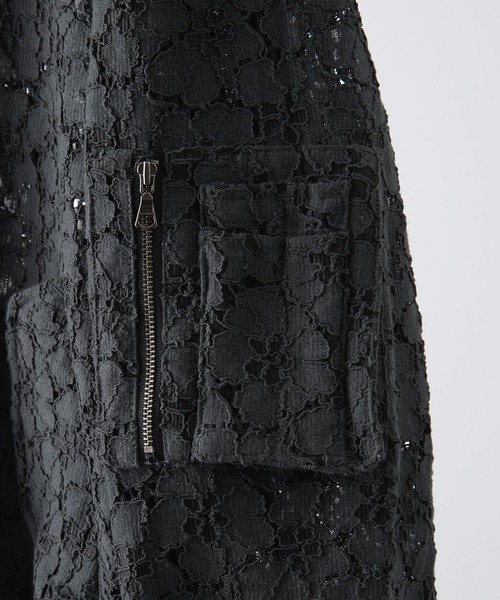 CLEL(クレイル)の「【CLEL】Jacquard Lace MA-1 Blouson / ジャガードレースMA-1ブルゾン(ブルゾン・メンズ・チャコールグレー/ブラック/オリーブ・XS/S/M/L)」の21枚目の写真
