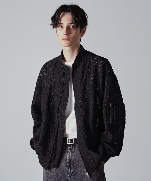 CLEL(クレイル)の「【CLEL】Jacquard Lace MA-1 Blouson / ジャガードレースMA-1ブルゾン(ブルゾン・メンズ・チャコールグレー/ブラック/オリーブ・XS/S/M/L)」の8枚目の写真