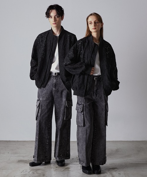 CLEL（クレイル）の「【CLEL】Jacquard Lace MA-1 Blouson