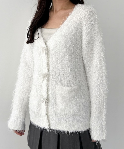 ジーザスディアマンテ☆ジャケット☆ボレロ☆ビッグリボン☆ジャガード☆ホワイト ジーザスディアマンテ☆ジャケット☆ボレロ☆ビッグリボン☆ジャガード