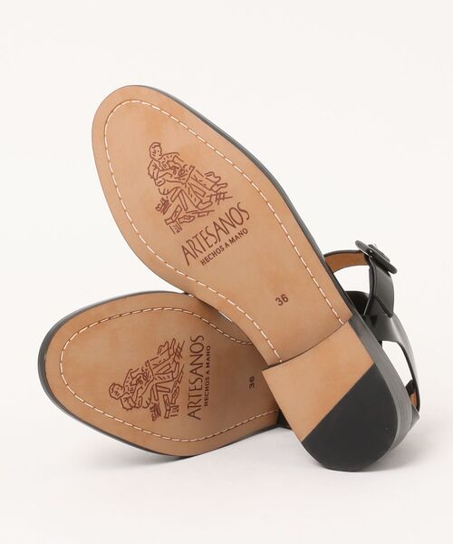 ARTESANOS（アルテサノス）の「【ARTESANOS】レザーシューズ GU12-500-19-FL（サンダル・レディース・ブラック・39/38/37/36）」の5枚目の写真