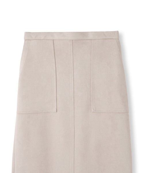 Droite lautreamont（ドロワットロートレアモン）の「ストレッチスエードスカート≪洗濯機で洗える≫（スカート・レディース・チャコールグレー/ベージュ・M/S）」の6枚目の写真
