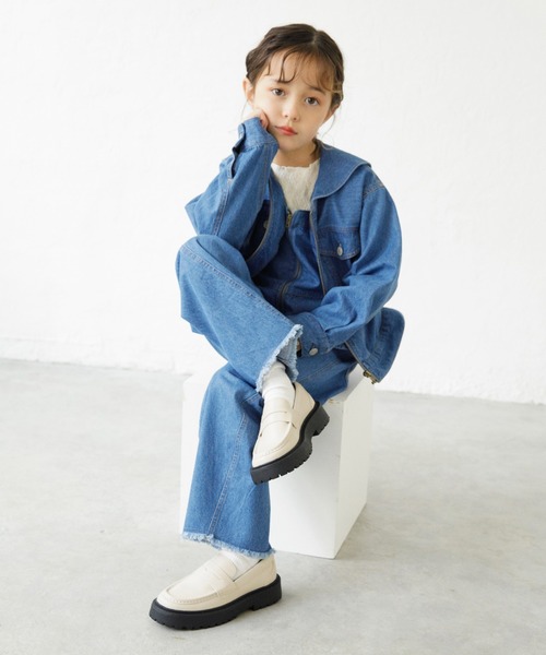 EDWIN(エドウィン)の「【Ou? by EDWIN】デニムカーブパンツ(デニムパンツ・キッズ・サックスブルー/ブルー・90/110/100/150/120/130/140)」の19枚目の写真