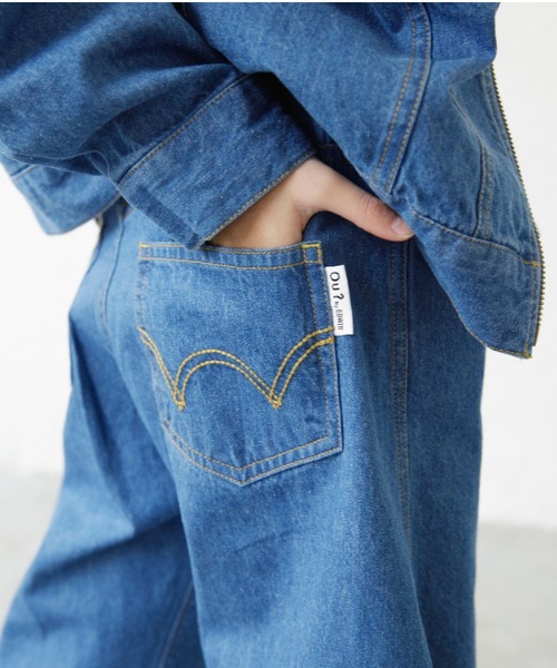 EDWIN(エドウィン)の「【Ou? by EDWIN】デニムカーブパンツ(デニムパンツ・キッズ・サックスブルー/ブルー・90/110/100/150/120/130/140)」の21枚目の写真