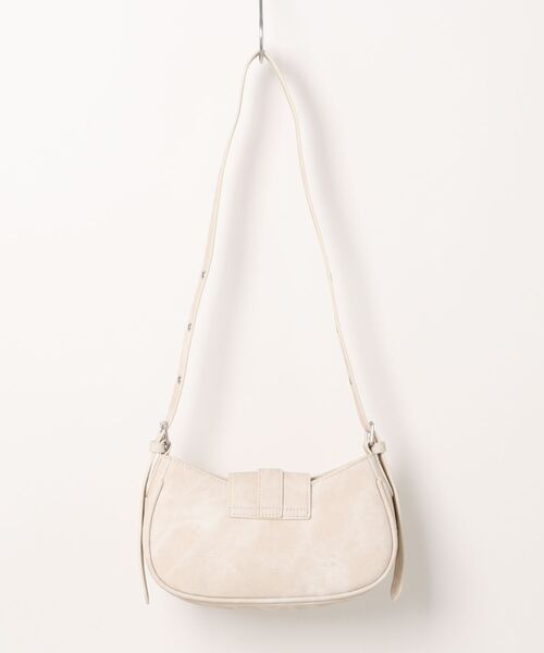 m.f.editorial（エムエフエディトリアル）の「【ハトメ付き平手ハンドル】m.f.エディトリアル レディース デニム風 ショルダーバッグ（ショルダーバッグ・レディース・ブラック/アイボリー・FREE）」の3枚目の写真