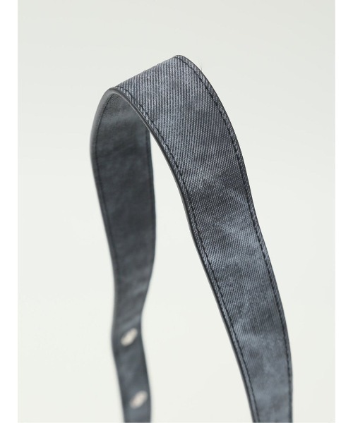 m.f.editorial（エムエフエディトリアル）の「【ハトメ付き平手ハンドル】m.f.エディトリアル レディース デニム風 ショルダーバッグ（ショルダーバッグ・レディース・ブラック/アイボリー・FREE）」の22枚目の写真