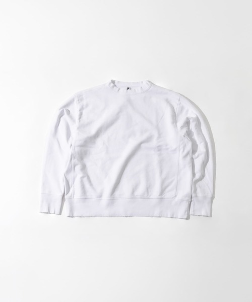 URBAN RESEARCH（アーバンリサーチ）の「FORNIGNER　Made in USA Crashed Crew（スウェット・メンズ・ホワイト/ブラック/グレー・1/2/3）」の4枚目の写真