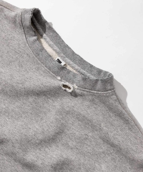 URBAN RESEARCH（アーバンリサーチ）の「FORNIGNER　Made in USA Crashed Crew（スウェット・メンズ・ホワイト/ブラック/グレー・1/2/3）」の7枚目の写真