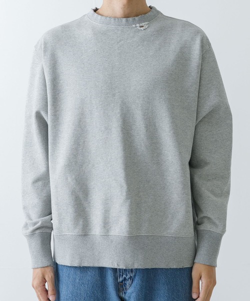 URBAN RESEARCH（アーバンリサーチ）の「FORNIGNER　Made in USA Crashed Crew（スウェット・メンズ・ホワイト/ブラック/グレー・1/2/3）」の11枚目の写真