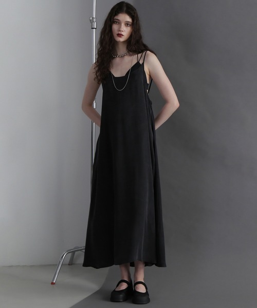 ROSE BUD(ローズバッド)の「(GENE HEAVENS)スリップワンピース(ワンピース・レディース・グリーン/ブラック・ONE SIZE)」の4枚目の写真