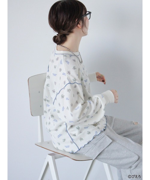 ehka sopo(エヘカソポ)の「【魔法の天使クリィミーマミ】ワッフルカットソー(ニット/セーター・レディース・ミント/キナリ/オフホワイト・F)」の17枚目の写真