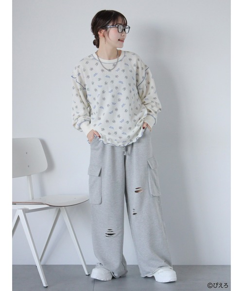 ehka sopo(エヘカソポ)の「【魔法の天使クリィミーマミ】ワッフルカットソー(ニット/セーター・レディース・ミント/キナリ/オフホワイト・F)」の20枚目の写真