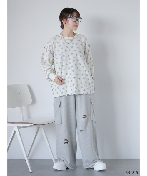 ehka sopo(エヘカソポ)の「【魔法の天使クリィミーマミ】ワッフルカットソー(ニット/セーター・レディース・ミント/キナリ/オフホワイト・F)」の21枚目の写真