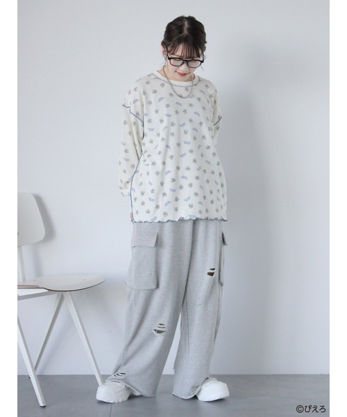 ehka sopo(エヘカソポ)の「【魔法の天使クリィミーマミ】ワッフルカットソー(ニット/セーター・レディース・ミント/キナリ/オフホワイト・F)」の22枚目の写真