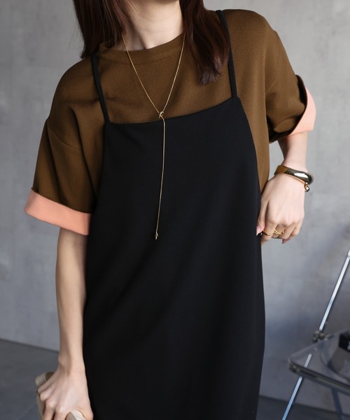 sakishimatokyo（サキシマトーキョー）の「配色 ジャガード 半袖ニット/トップス/Tシャツ（Tシャツ/カットソー・レディース・ブラウン/グレー/ブラック・FREE）」の22枚目の写真