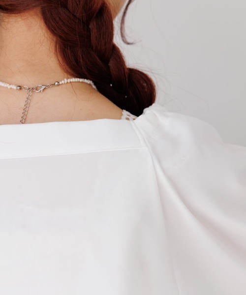 flower（フラワー）の「ステップリボンブラウス（シャツ/ブラウス・レディース・ブルー/ホワイト・FREE）」の11枚目の写真