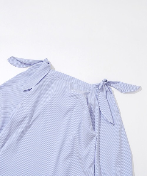 flower（フラワー）の「ステップリボンブラウス（シャツ/ブラウス・レディース・ブルー/ホワイト・FREE）」の21枚目の写真