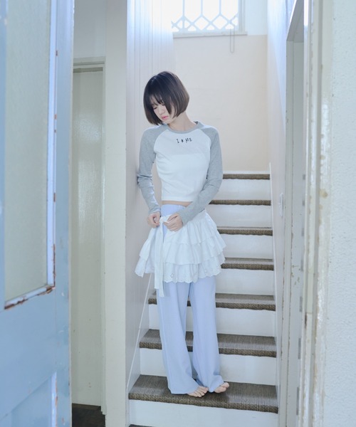 スミョン　マルチリボンティアードスカート Multi ribbon tiered skirt/マルチリボンティアードスカート