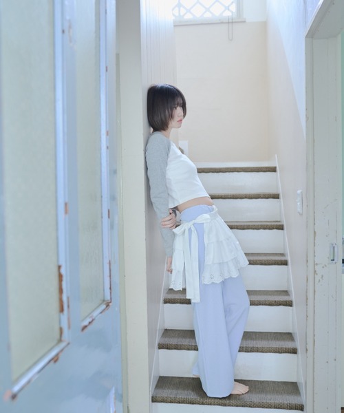 Multi ribbon tiered skirt/マルチリボンティアードスカート