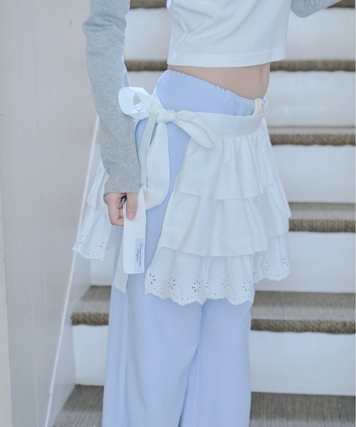 Smyeon(スミョン)の「Multi ribbon tiered skirt/マルチリボンティアードスカート(スカート・レディース・ホワイト・FREE)」の22枚目の写真
