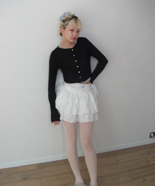 【新品未使用タグ付き】smyeon マルチリボンティアードスカート Multi ribbon tiered skirt/マルチリボンティアードスカート