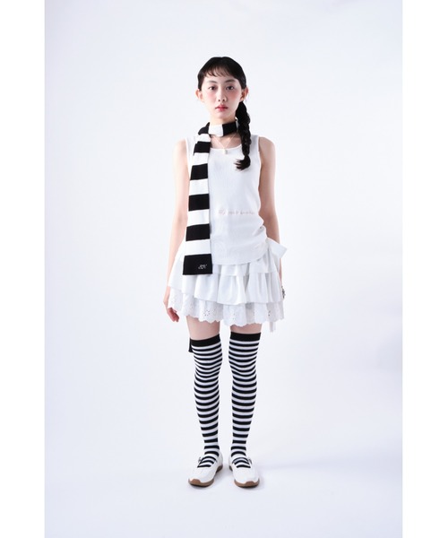 スミョン　マルチリボンティアードスカート Multi ribbon tiered skirt/マルチリボンティアードスカート