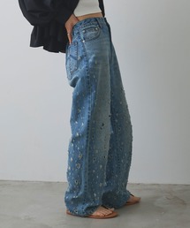 ELLEgirl | ダメージクラッシュデニムパンツ【ELLEgirl/エルガール】(デニムパンツ)
