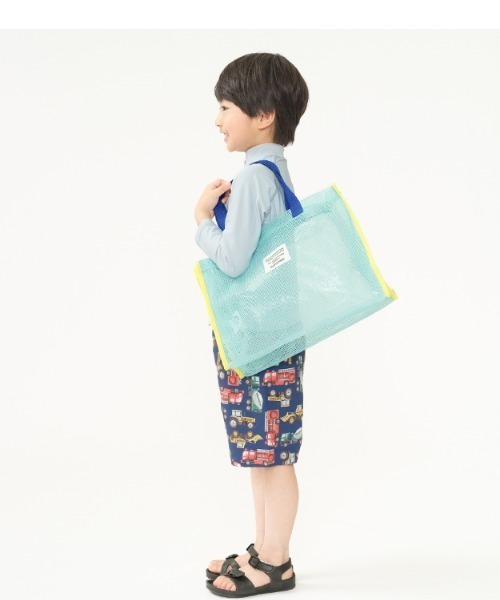 Kids Foret（キッズフォーレ）の「メッシュプールバッグ（スイムグッズ・キッズ・ピンク/グリーン/ラベンダー/グレー・FREE）」の7枚目の写真
