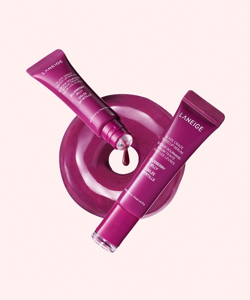 LANEIGE（ラネージュ）の「グレイズ ティントリップセラム（リップクリーム・レディース・ピーチグレイズ/シナモンシュガー/ブルーベリージェリー/ストロベリースプリンクル/ラズベリージャム/メープルグレイズ/チョコレートフロスティング/シュガーグレイズ/ローズジャム・FREE）」の4枚目の写真