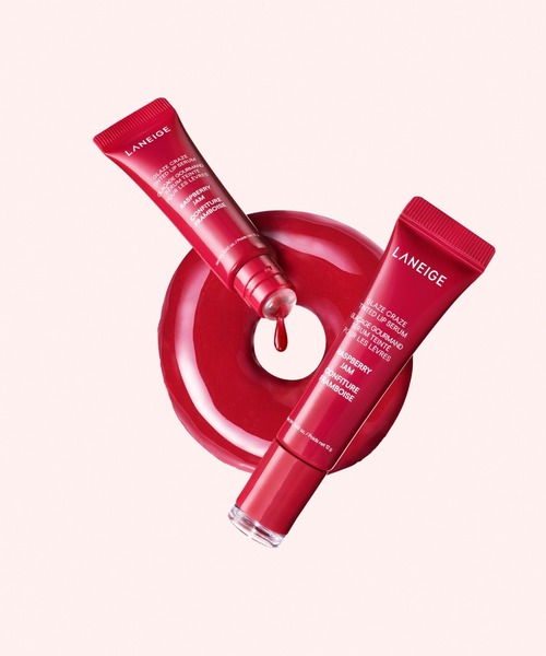 LANEIGE（ラネージュ）の「グレイズ ティントリップセラム（リップクリーム・レディース・ピーチグレイズ/シナモンシュガー/ブルーベリージェリー/ストロベリースプリンクル/ラズベリージャム/メープルグレイズ/チョコレートフロスティング/シュガーグレイズ/ローズジャム・FREE）」の9枚目の写真
