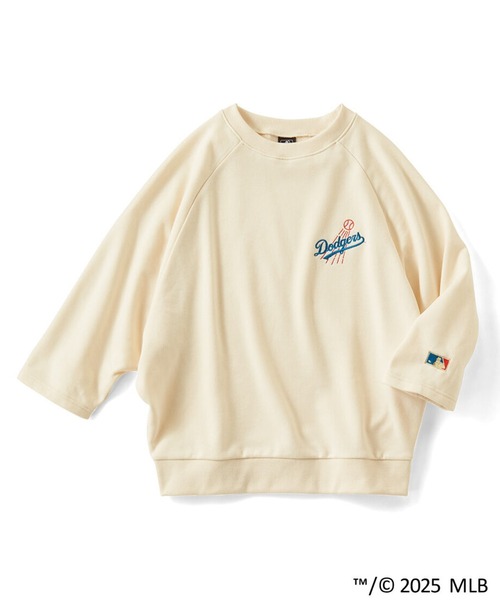 IEDIT(イディット)の「IEDIT オリジナルMLBデザインクーパーズタウンコレクション 往年のロゴを楽しむモモンガシルエットの八分袖スウェット(スウェット・レディース・スミクロ/ブラウン/アイボリー・LL/L/M/3L/4L/S)」の15枚目の写真