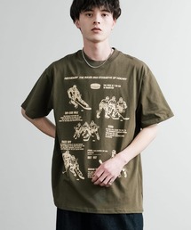 オーバーサイズ スポーツグラフィックプリント半袖Tシャツ