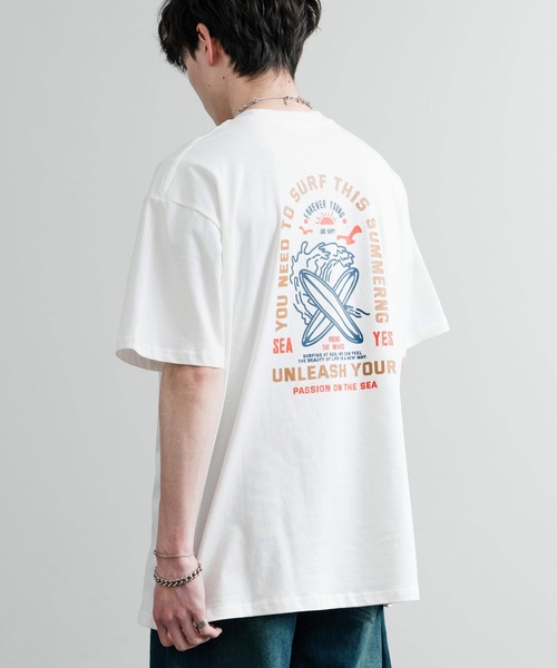 Rocky Monroe(ロッキーモンロー)の「オーバーサイズ スポーツグラフィックプリント半袖Tシャツ(Tシャツ/カットソー・メンズ・ブラック/ホワイト系/ベージュ/ホワイト/グリーン・M/L/XL)」の22枚目の写真