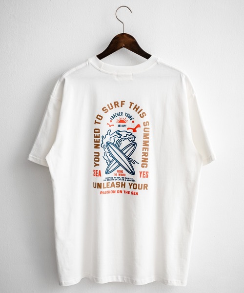 Rocky Monroe(ロッキーモンロー)の「オーバーサイズ スポーツグラフィックプリント半袖Tシャツ(Tシャツ/カットソー・メンズ・ブラック/ホワイト系/ベージュ/ホワイト/グリーン・M/L/XL)」の10枚目の写真