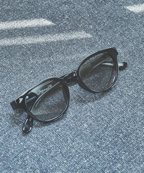 Jugaad14(ジュガードフォーティーン)の「【一部別注】<jugaad14>COVE コーヴ ファッション用グラス(メガネ・メンズ・ブラック/ダークグレー/ベージュ/モカ/ネイビー・FREE)」の1枚目の写真