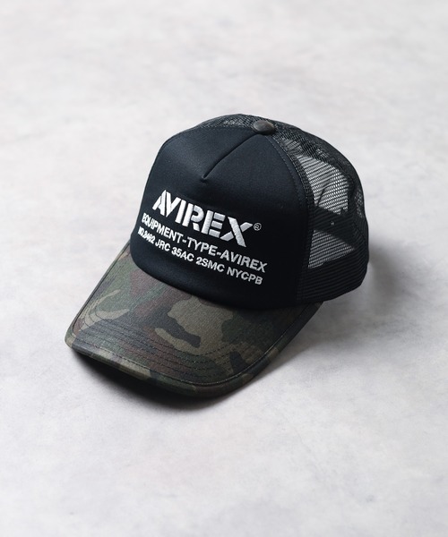 AVIREX(アヴィレックス)の「【RS】【AVIREX】 NUMBERING MESH CAP(キャップ・メンズ・ホワイト/ブラック/ネイビー/グリーン系カモフラージュ/グレー系カモフラージュ・FREE)」の4枚目の写真